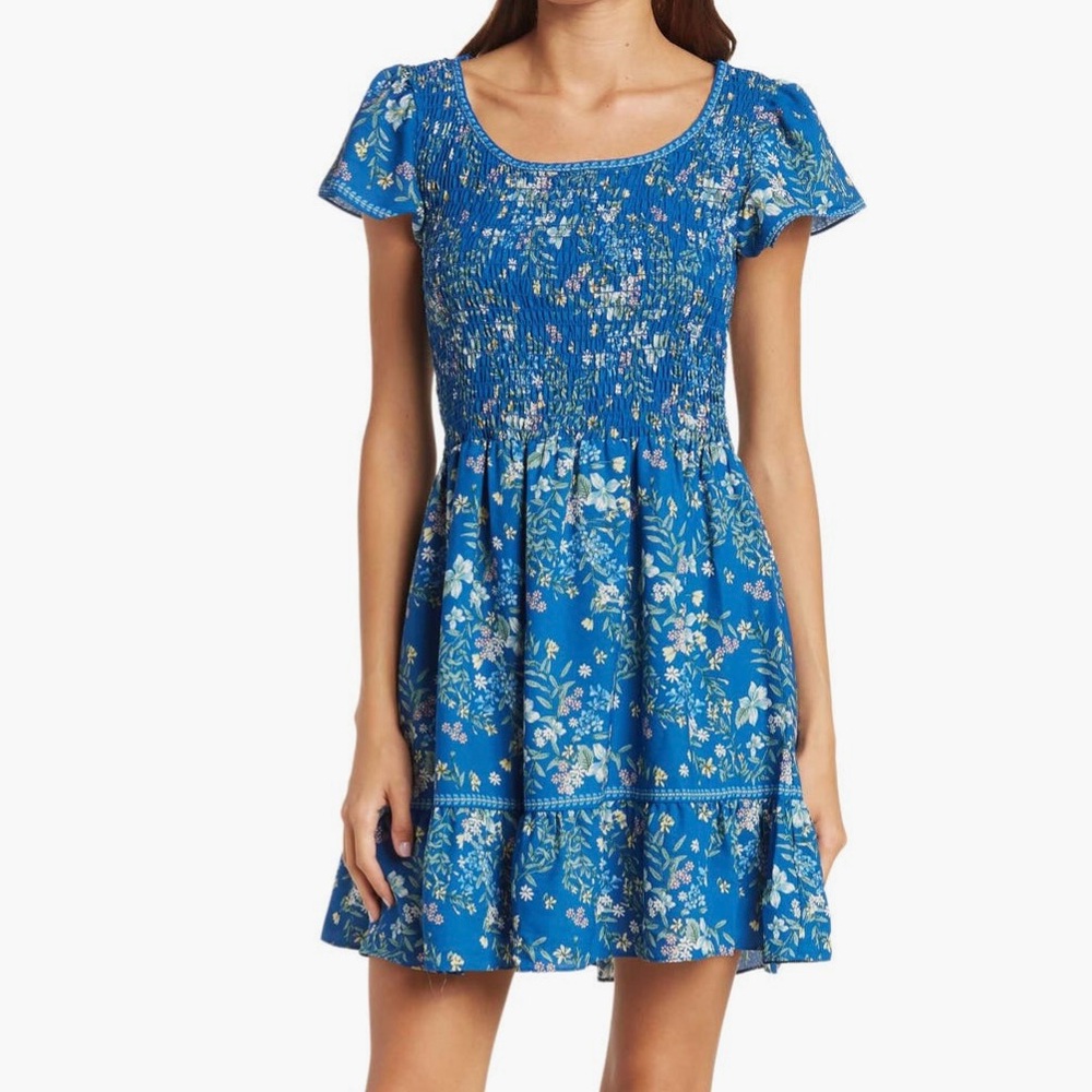 Max Studio Blue Floral Mini Dress